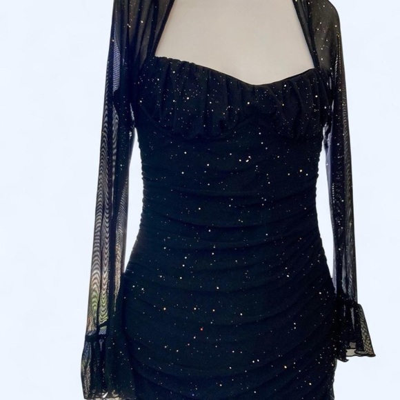 Elegant Black Glitter Dress Uryiao S - Picture 1 of 5